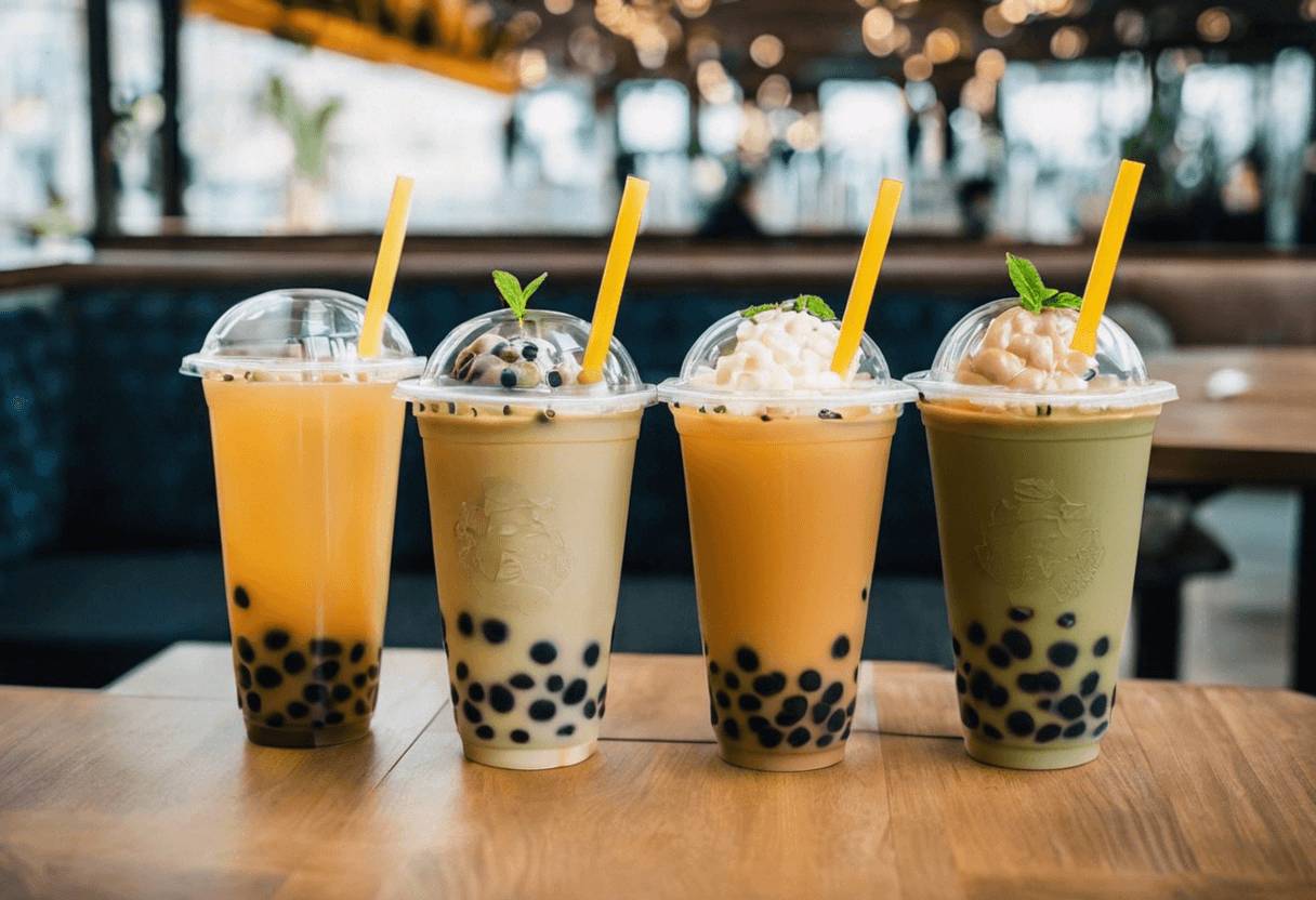 Fresh boba milk teas at Juicebox